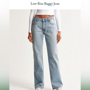 NWT Abercrombie Low Rise Baggy Jeans 33 (16) Short